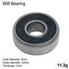 Diametro esterno: Spessore Cuscinetto 608 da 22mm: 7mm Come Mostrato Diametro Interno: 8 millimetri