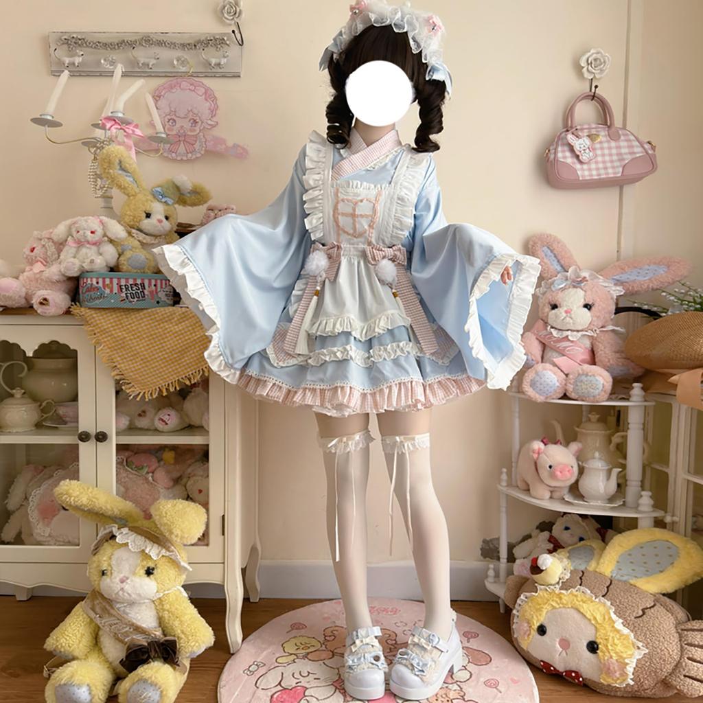 XHSUKADO Krankenschwester Uniform Perfekt für und und Enthält Prinzessin Mini und Dienstmädchen Lang Hell Engel Hell Größe M Damen 4-teiliges Set, Frühling, Sommer, Herbst,