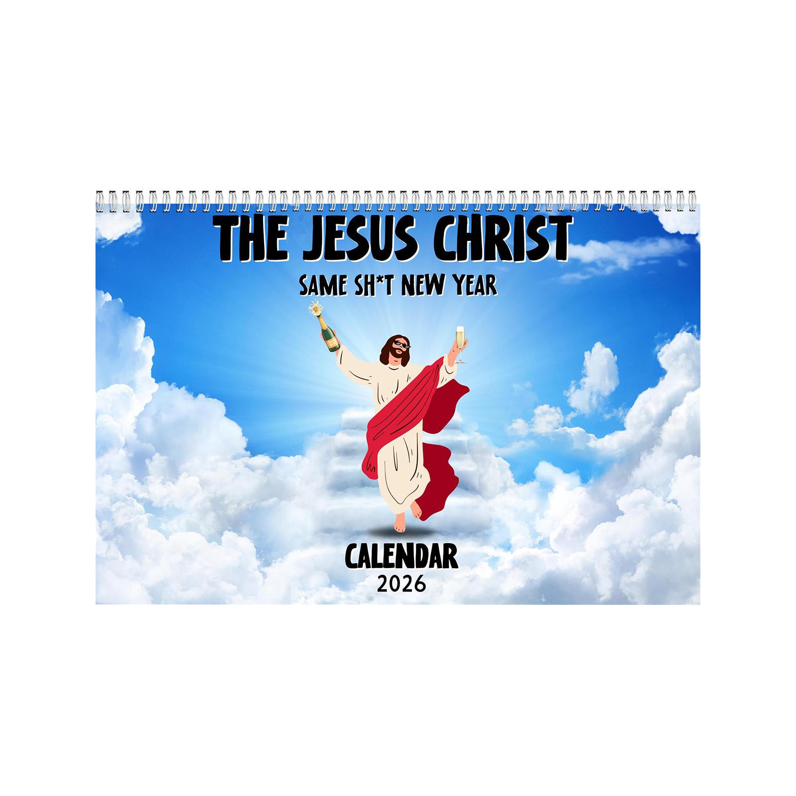 

2026 Christ Satirical Calendar Humorous Wall Gift, Gift Exchange Party Gift, Gift For Friends And Family One Size