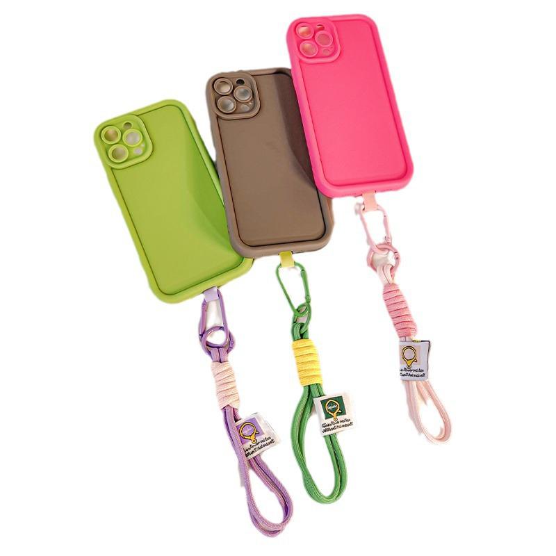 Mobile Phone Lanyard Hanging Decoration Can Be Carried Twist Rope Anti-Loss Pendant Fashion Strong Wrist Short Straps