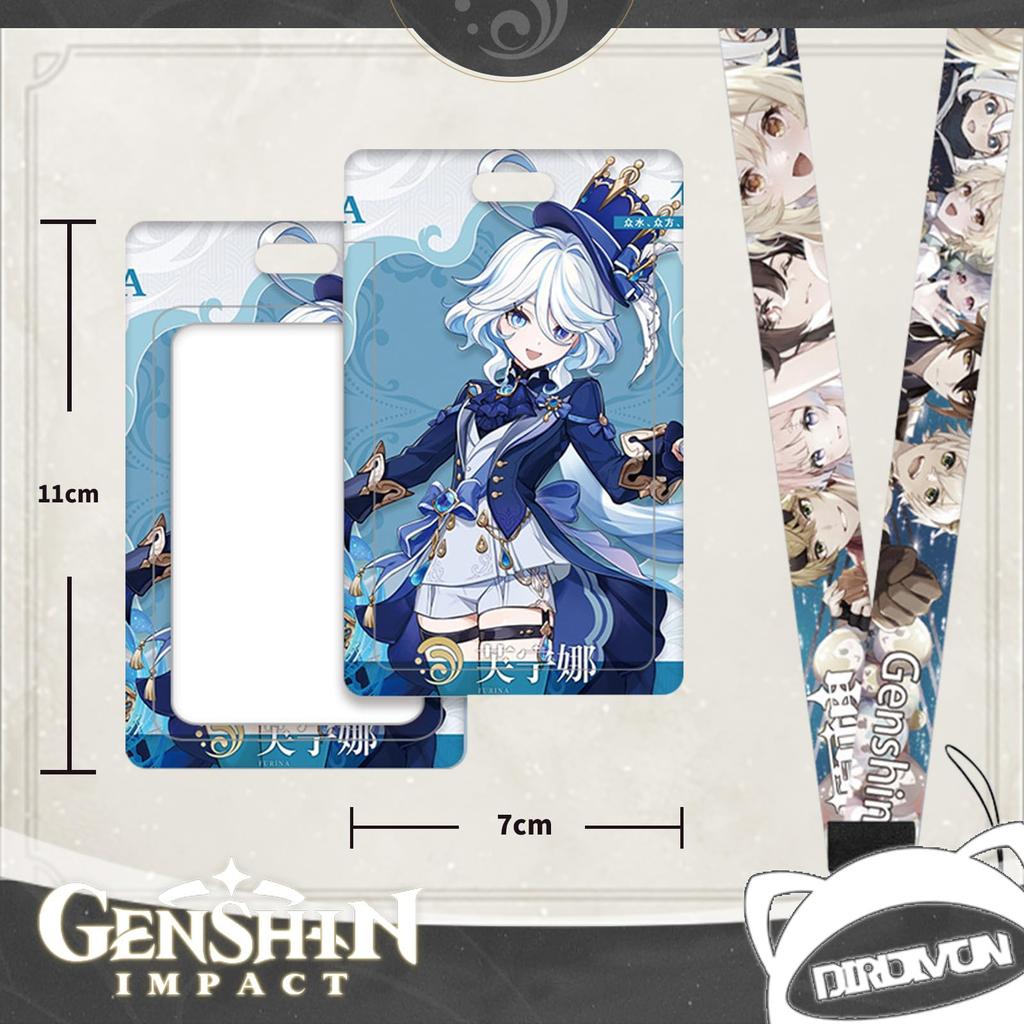 DIROLVON Genshin Impact Freena Goods: Water God Lucky Bag Set with Badge, Acrylic Stand, Wall Hanging, Birthday Gift (Freena)