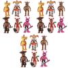 Collectible Set Of 6 Five Nights At Freddy's Light Up Action Figures With Movable Parts