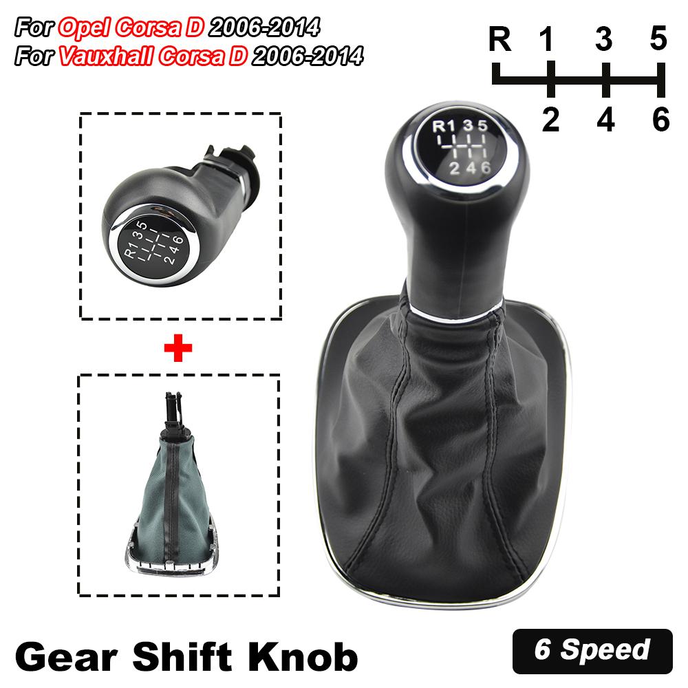Car Gear Shift Knob And Boot Gaitor for OPEL VAUXHALL CORSA D 2006-2014 5/6 Speed Styling Upgrade