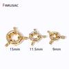 9/11.5/15mm 14k Gold Plated Spring Clasps For Jewelry Making Brass Sailor Clasp Connector DIY Handmade Necklace Accessories
