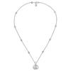 Gucci GG Marmont Double G Logo Classic Quilted Shiny 925 Silver Necklace Women Necklace YBB527399001