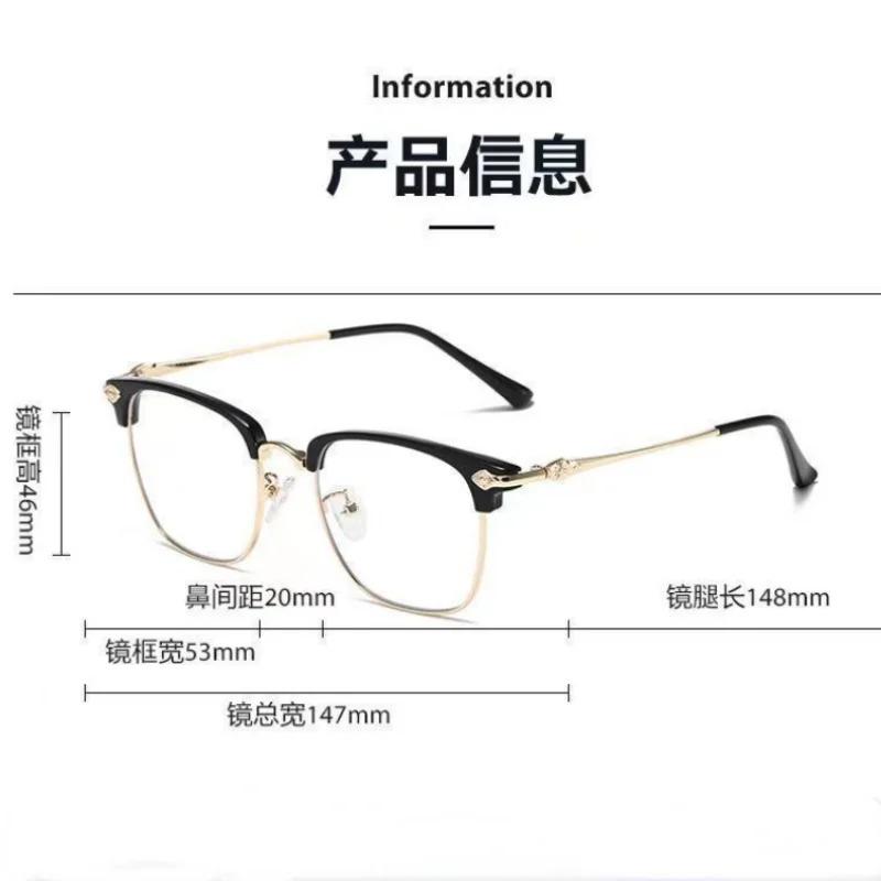 Metal Half Frame Reading Glasses Men Women Fashion Transparent Presbyopic Glasses for Middle-aged and Elderly +1.0 To +4.0