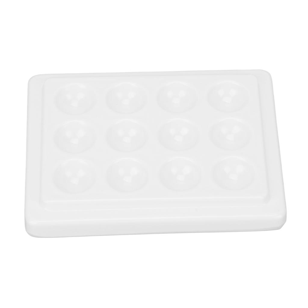 12 Wells Porcelain Paint Palette Dustproof White Watercolor Paint Palette for Nail Art Painting
