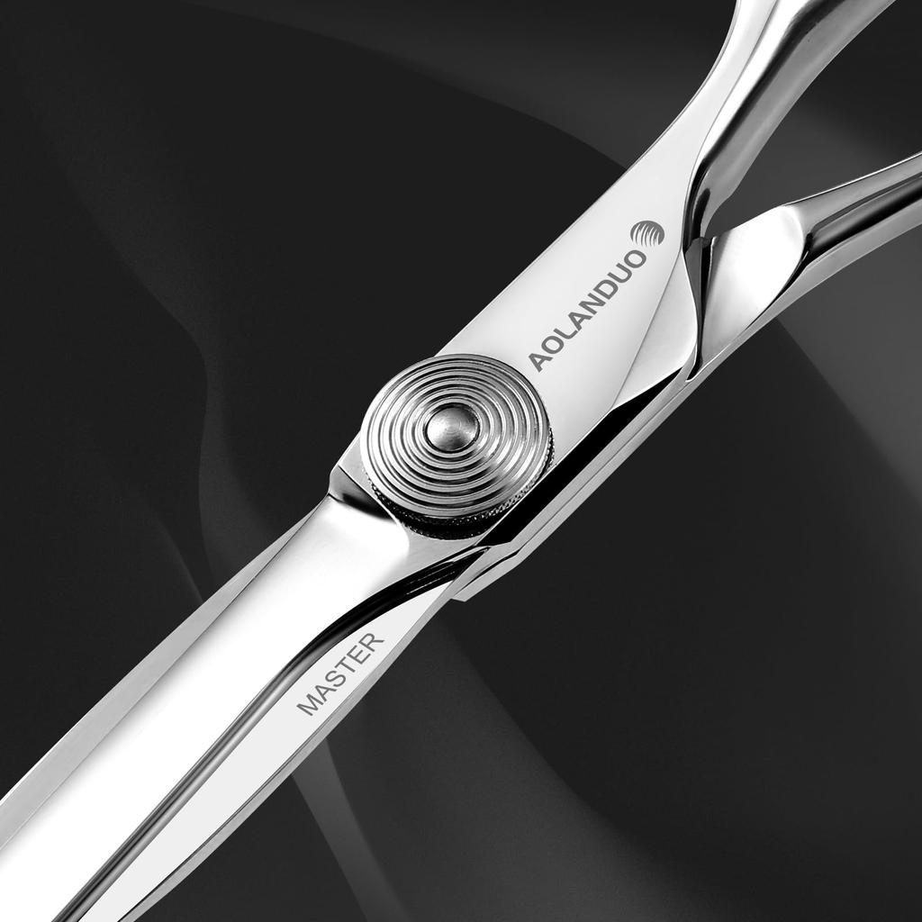 AOLANDUO Hair Scissors Extremely Sharp Offset Design Japanese JP440C Stainless Steel Hair Scissors for Barbers Salon Stylists Smooth Movement with