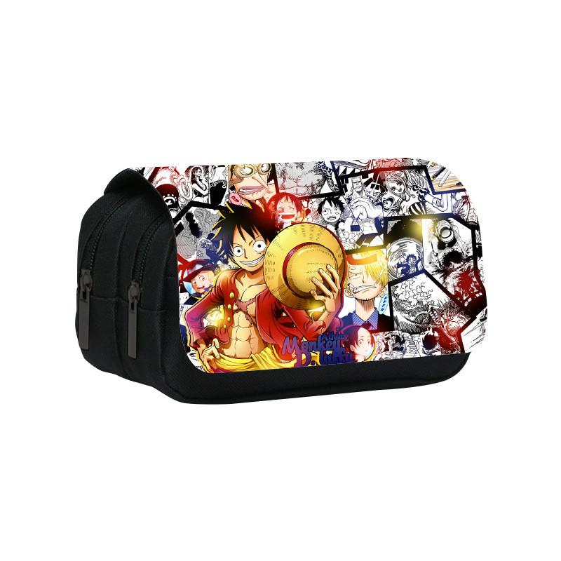 One Piece Double Layer Pencil Case With Nylon Material For Students And Stationery Storage