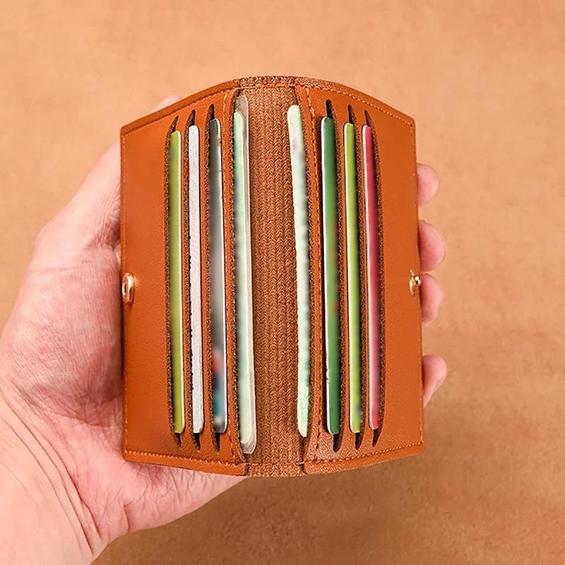 1Pc PU Leather Short ID Wallet Business Ultra Thin Credit Card Bags Purse Hasp Card Holder