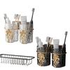 Light Luxury Mouthwash Cup High Appearance Brush Cup Transparent Cup Couple Set Toothbrush Cup Home Wash Cup Glacier Pattern