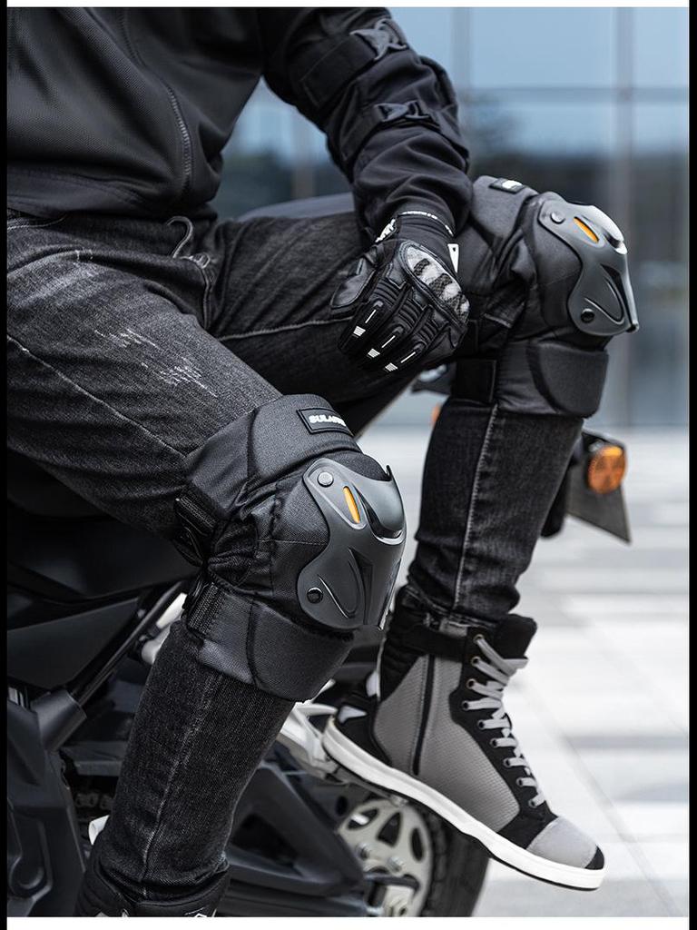 Offroad-Motorradschutzausrüstung: Schnellverschluss Knie- und Ellbogenschützer für Outdoor-Sportarten