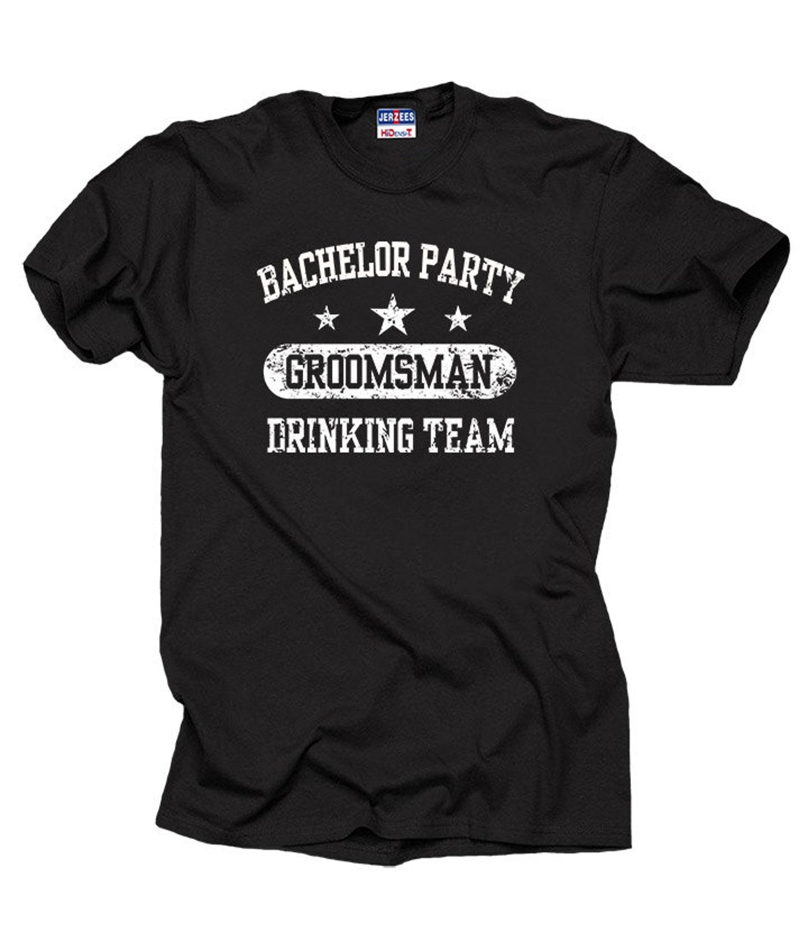 Bachelor Party Groomsman Drinking Team T-Shirt Wedding Tee Shirt 3XL