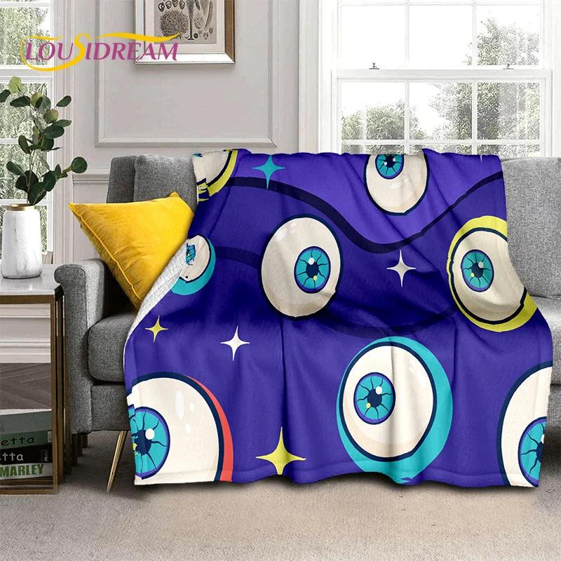 Evil Eye Turkey Blue Nazar Eye of Horus Soft Flannel Blanket for Beds Bedroom Sofa Picnic,Throw Blanket for Outdoor Leisure Gift