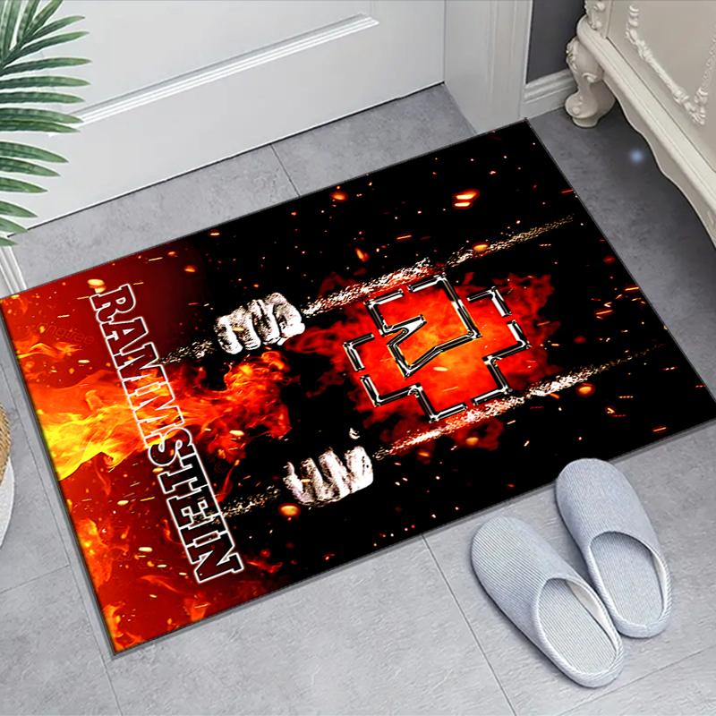 1pc Rammstein2 Design Area Rug - Non-Slip, Soft & Cozy Floor Mat for Living Room, Bedroom, Office - Indoor/Outdoor Decorative Carpet