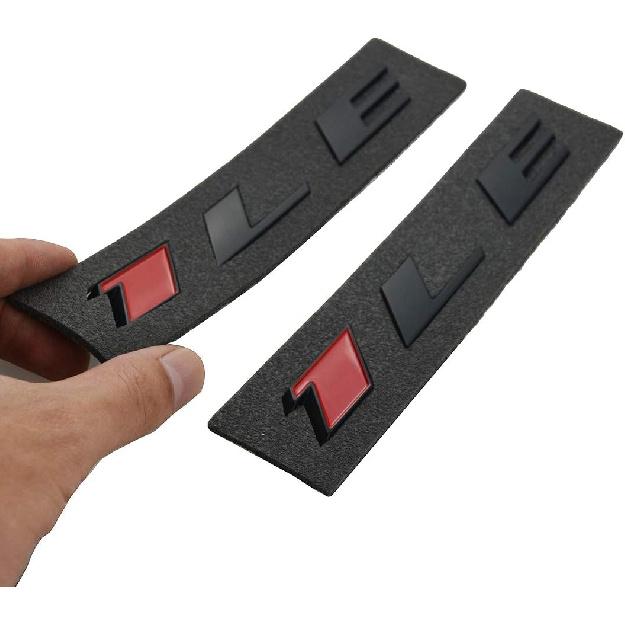2X 1LE Emblem Badge 3D Nameplate Fit for 2010-15 Camaro 1LE (Black Red)