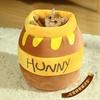 Warm Honey Jar Pet Bed: Cozy Autumn/Winter Cat & Dog Cushion House