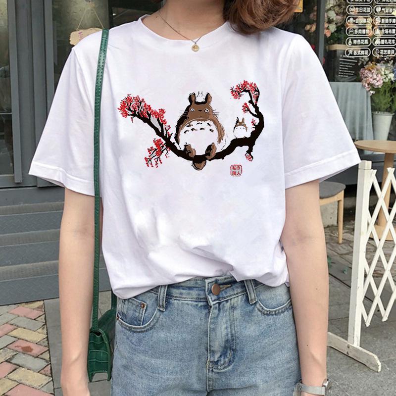 Totoro Spirit Away Tričko Studio Ghibli Femme Japonské Cartoon Anime Dámské Tričko Tričko Miyazaki Hayao Oblečení Žena Kawaii