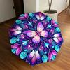 1pc Colorful Butterfly Mandala Pattern Umbrella with Plastic Handle,Suitable for All Seasons Home Travel Outdoor UmbrellaDD1145