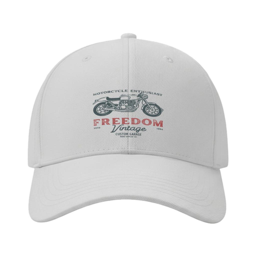 Motorrad-Enthusiast Vintage Freiheit Custom Garage Baseballkappe Unisex Lässig Baumwolle Verstellbare Mütze