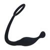 Silicone Black S Erection Ring with Prostate Stimulator