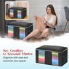 90L Large Storage Bags, Foldable Closet Organizer And Storage Bags With Handles, Thick Fabric For Blankets, Quilts, Clothes, Bedding