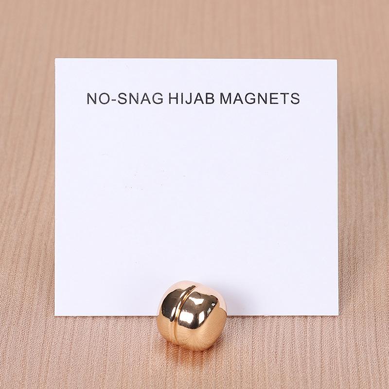 1 Pair Matte Magnet Hijab Pins Magnetic Brooch Headscarf Women Shawl Strong Magnetic Button Headscarf Accessories Mix Color