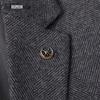 ROMON Men's Striped Wool Blend Easy-Care Business Casual Blazer