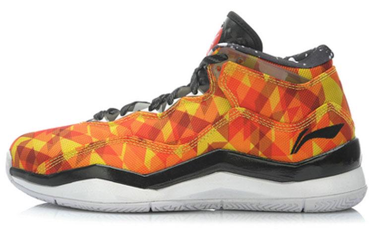 Li Ning WOW 3 Модные Нескользящие Легкие Нескользящие Легкие Средние Баскетбольные Кроссовки Мужские Оранжево-Желтые ABAJ013-26 45