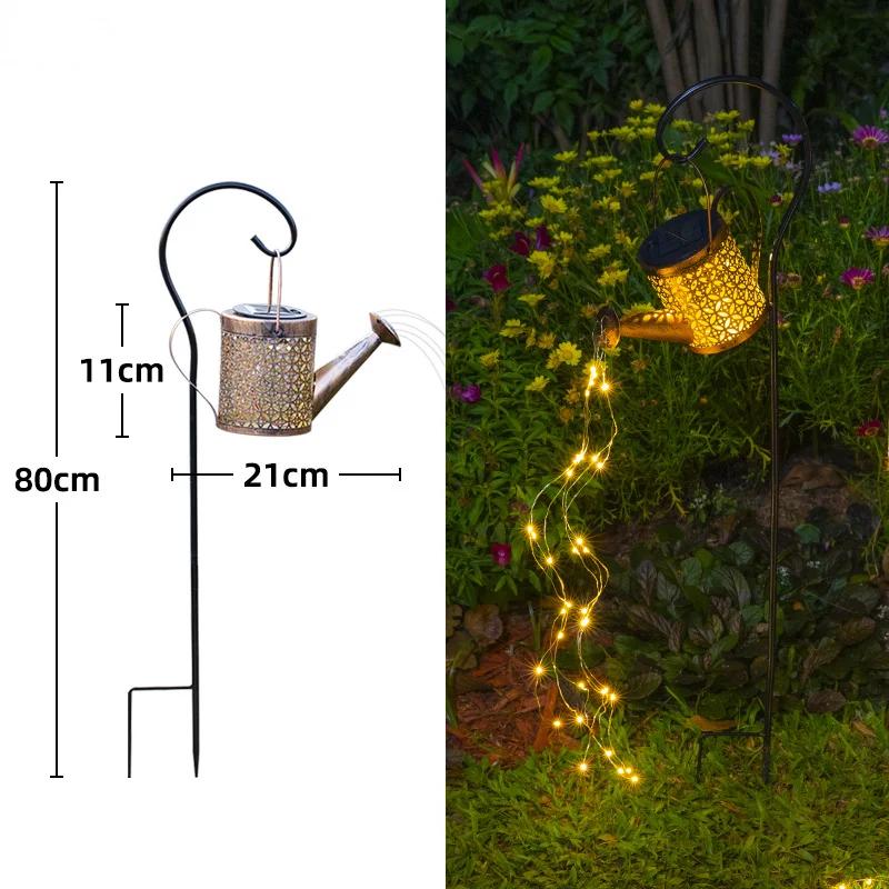 Solar Watering Can Light Hanging Kettle Light Outdoor Garden Decoration Waterproof Stake Light Villa Path Terrace Lawn Lamp