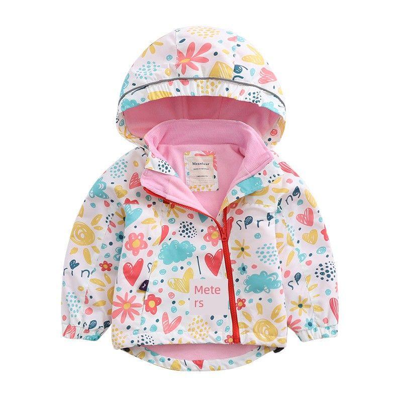 Boys and Girls Thick Windproof Hooded Oblique Zipper Shell Jacket