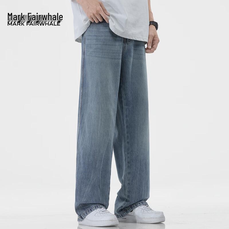 Mark Fairwhale Herren Leichte Tencel Lyocell Loose Straight Jeans