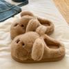 Fashion Winter Women Slippers 2025 New Warm Fluffy Comfortable Shoes Couples Home Slippers Cute Cartoon Dog Indoor Floor Home Slippers