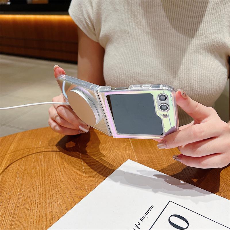 Samsung Galaxy Z Flip7 Gradient Magnetic Transparent Anti-Fall Folding Case