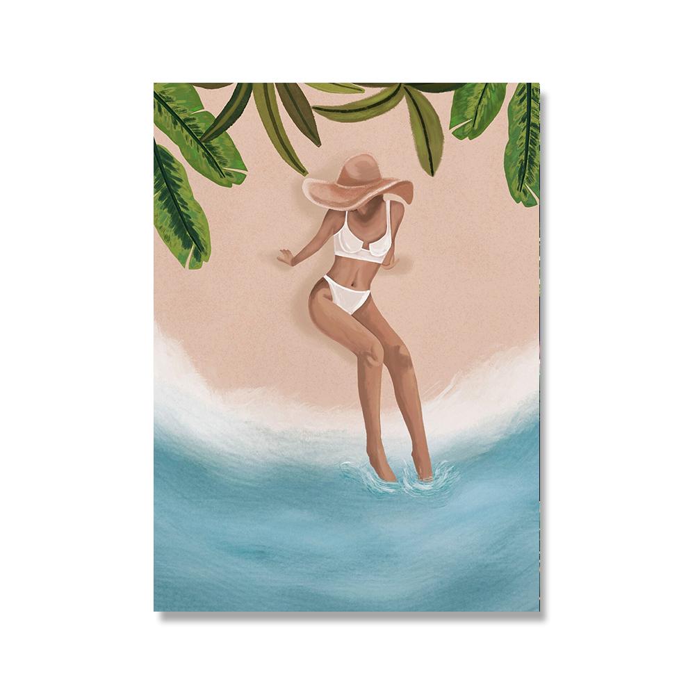 

Марокко туристические плакаты ботаническая картина на холсте тропические джунгли художественные принты пляж океан плавание настенные панно для декора гостиной 21x30cm No Framed красный