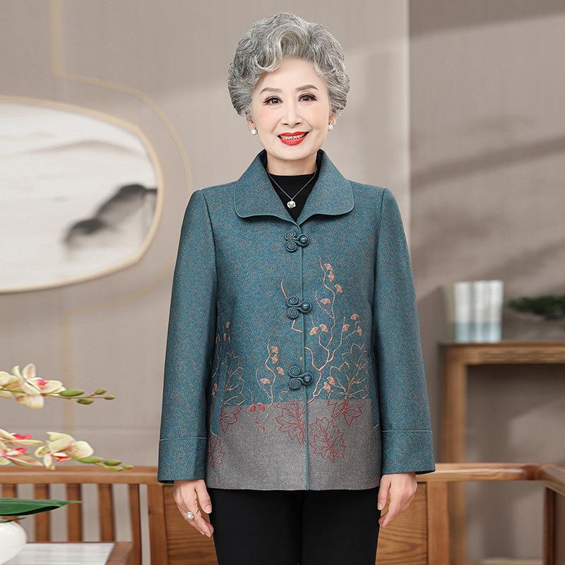 

Coat women s suit new autumn and winter clothes velvet clothes old lady 6XL (recommended 155-82.5kg)