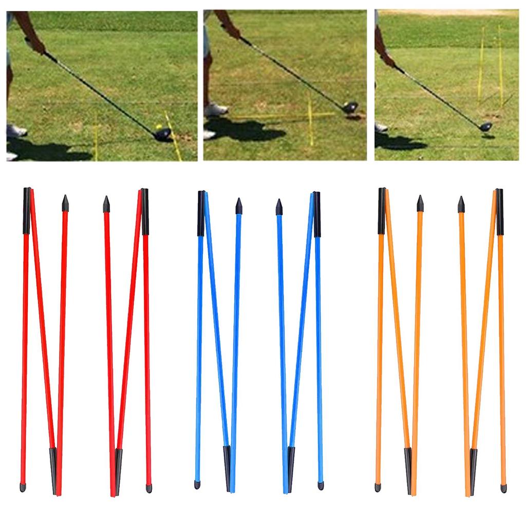 2pcs Golf Alignment Rods Training Sticks Aids for Aiming Trainer