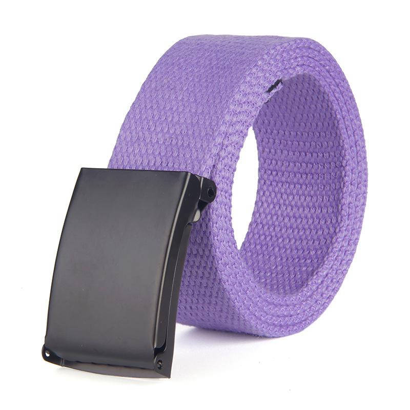 Pant Belt Canvas Belt Solid Color Candy Color Simple Fashion Men's and Women's