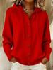 2026 Women's Button Knit Hooded Cardigan - Casual Solid Color Jacket for Autumn & Winter