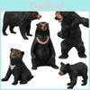 Black Bear Model Toy With Realistic For Childrens Play And Collecting