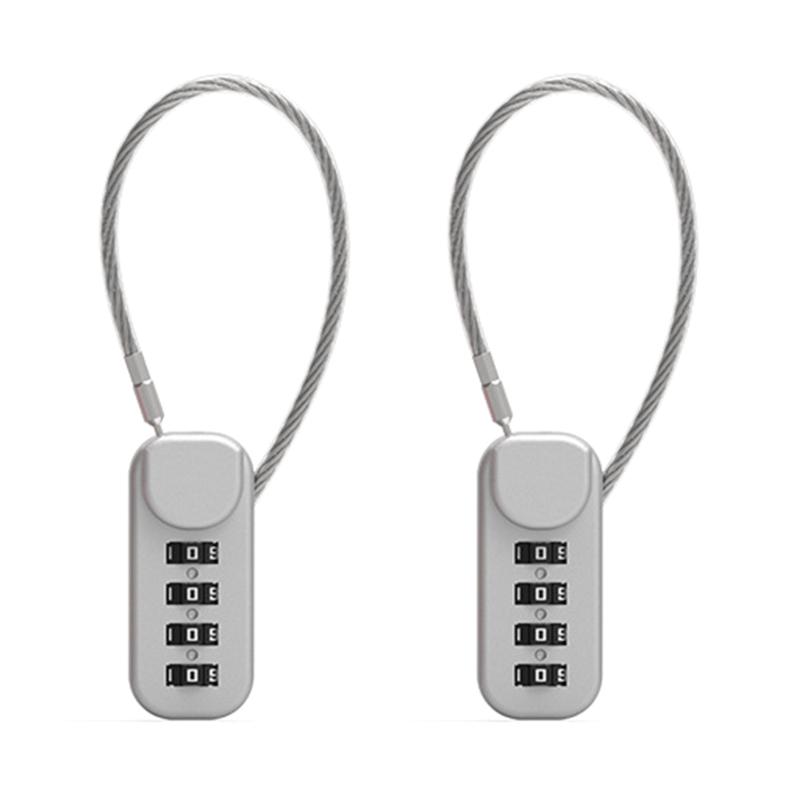 Durability Passwords Lock Carabiner Clip Universal Computer Suitcases Padlocks for Bike Cable Helmets Suitcases Luggage