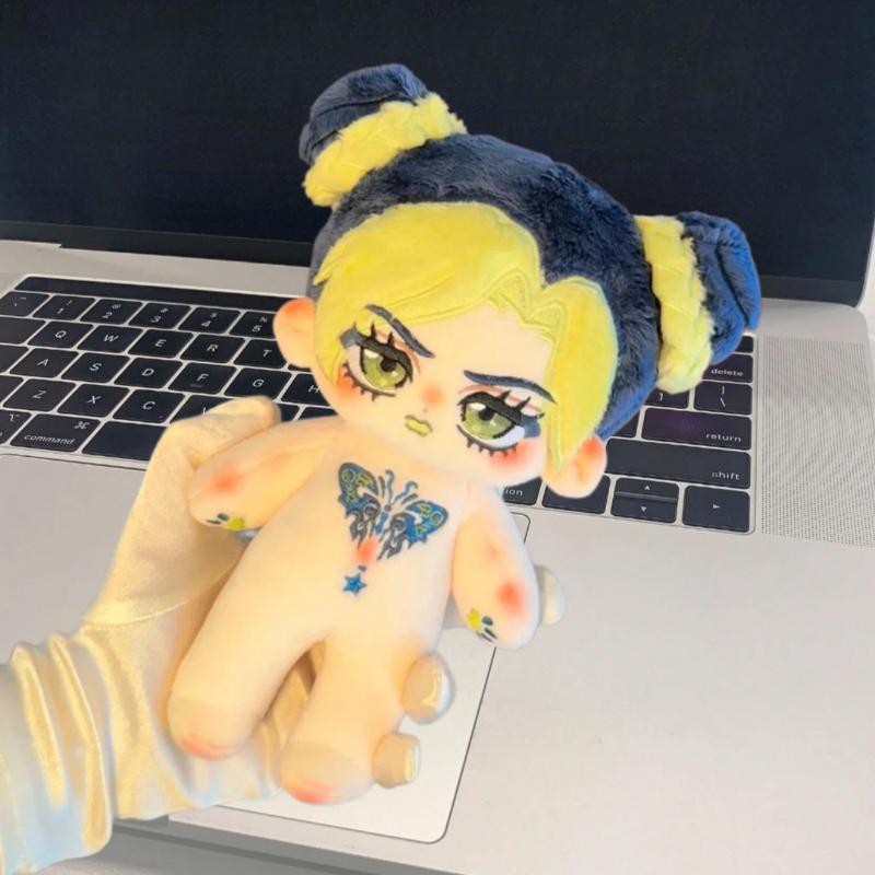 Stuffed 20cm Anime JoJo's Bizarre Adventure Jolyne Cujoh Plush Dress-up Cotton Doll Toy for Kid Plushies Cosplay Fan Collectible