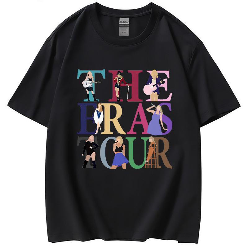 2024 New Taylor Swift Mould Same T-shirt TheErasTour Concert Tour Women Short Sleeve