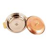 Set of 1 Steel Copper Handmade Donga with Lid - 750 ML with Spoon - Serving Dal, Curry, Rice, Briyani, Vegetable - Home, Hotels, Restaurants