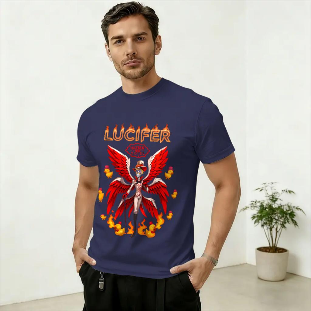 Hazbins Hoteling Vox T Shirt Unisexs Cotton Novelty TShirts Round Collar Tees Short Sleeve Tops 4XL 5XL 6XL