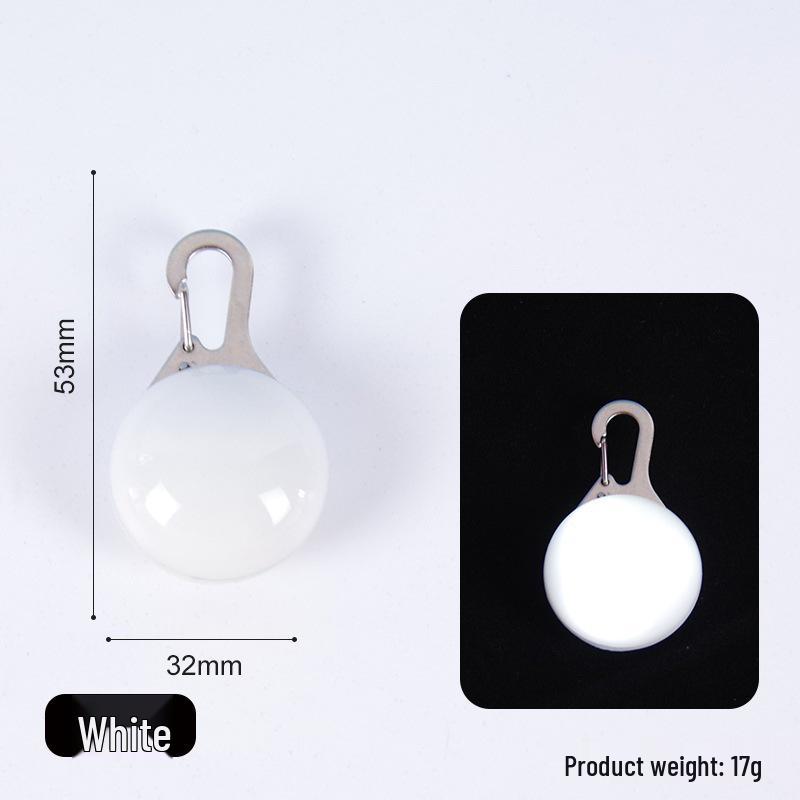 Glow-in-the-Dark Dog Pendant: Anti-Lost Battery-Powered Lightweight Pet Collar Light for Evening Walks