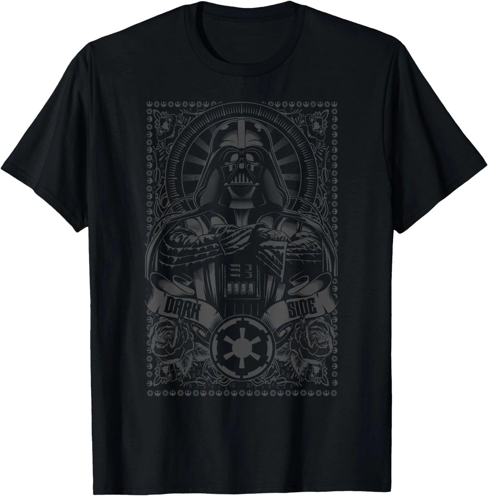 Star Wars Dark Side Darth Vader Ornate Etching T-Shirt T-Shirt L
