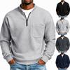 Herrenmode - gefüttertes Langarm-Sweatshirt für den Winter (mit Taschen )