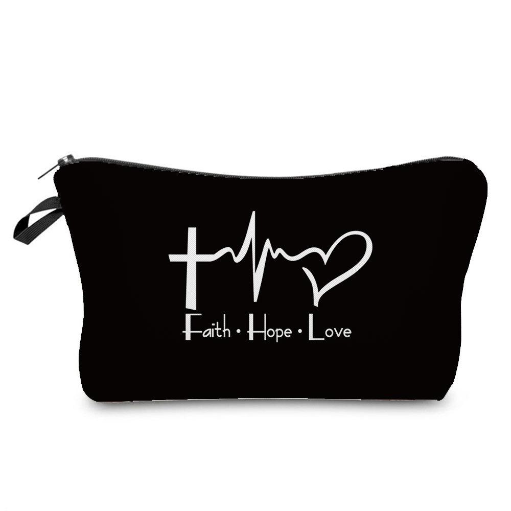 Women Love Print Cosmetic Bag Toiletries Organize Travel Storage Case  6385