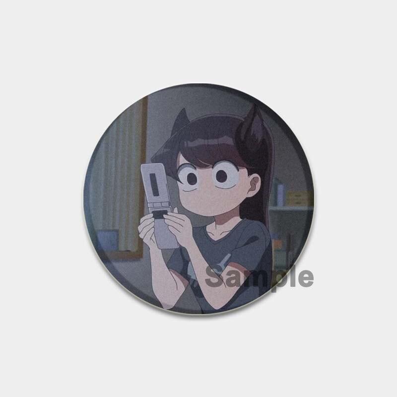 

58 мм аниме «Коми может T общаться», булавка с отворотом, значок для косплея с героями мультфильмов, креативные подарки, броши Gujian Одноклассники, милые булавки для рюкзаков